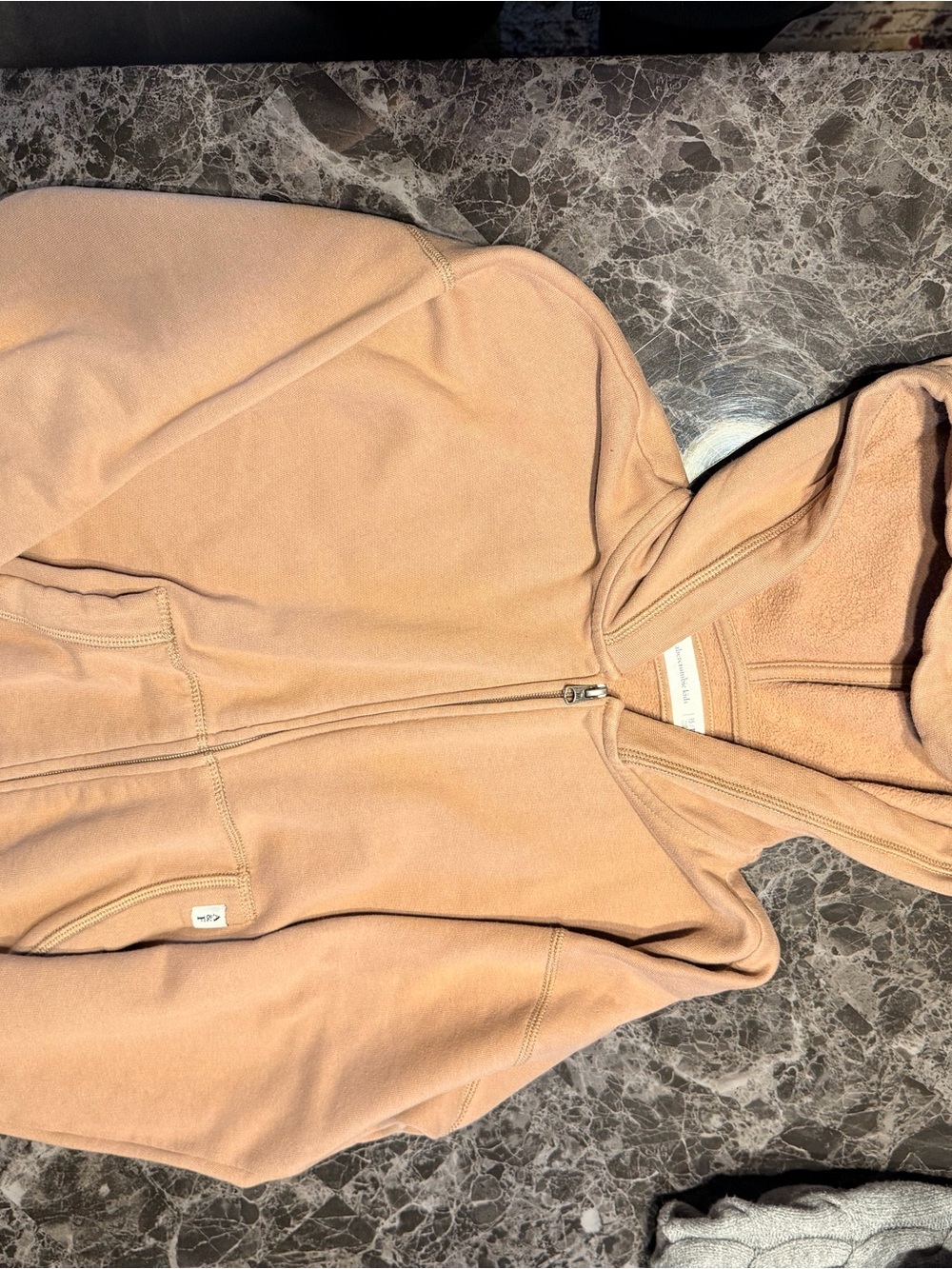 abercrombie kids Tan Zip-Up Hoodie